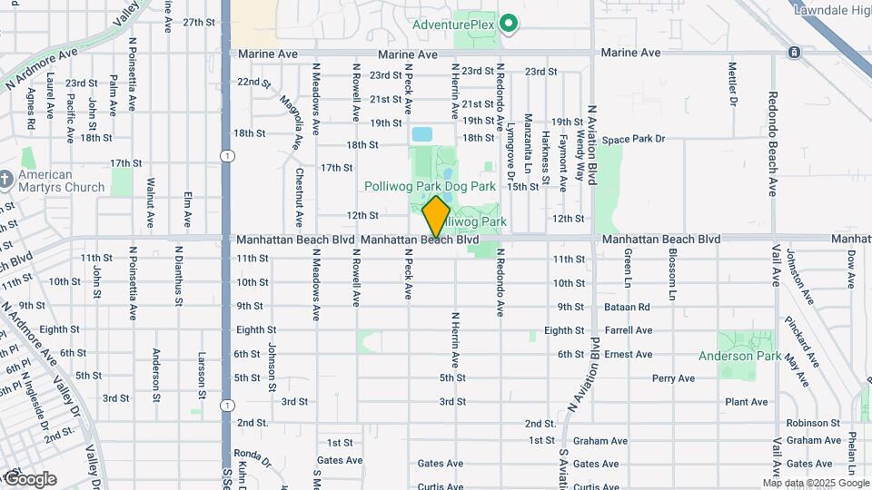 1534 Manhattan Beach Blvd, Unit B Map and Location Details