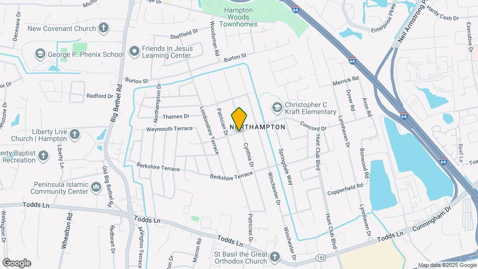 225 Cynthia Dr Map and Location Details