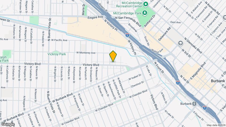 1401 W Victory Blvd, Unit 1401 Mapa y Detalles de la Ubicación