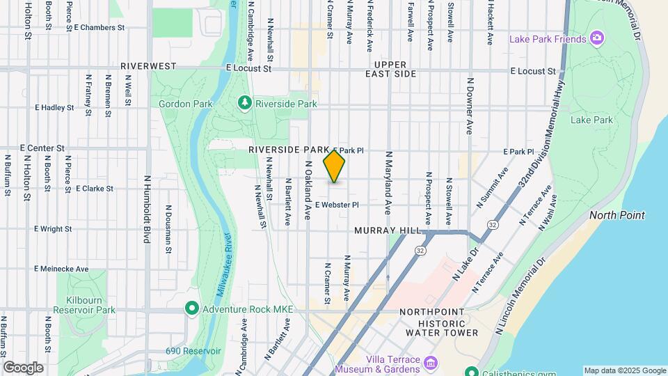 2582 N Cramer St, Unit Second floor efficiency Map and Location Details