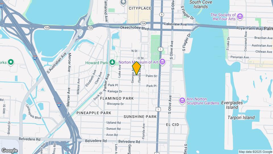 614 Palm St Map and Location Details