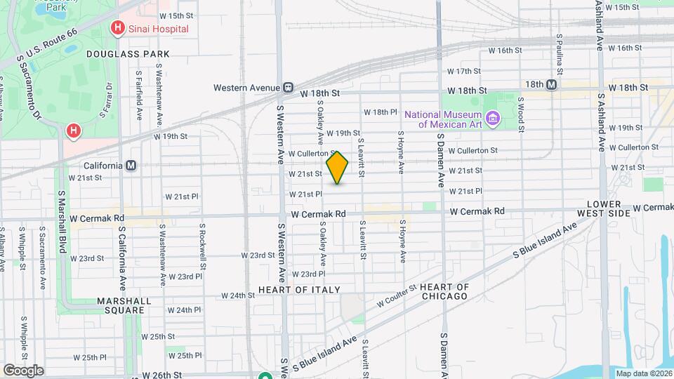 2238 W 21st Pl, Unit 2F Map and Location Details