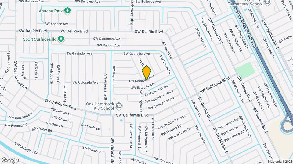 1080 SW Colorado Ave Map and Location Details