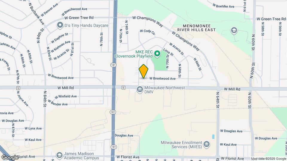 7211 W Brentwood Ave, Unit 7211 - Lower Map and Location Details
