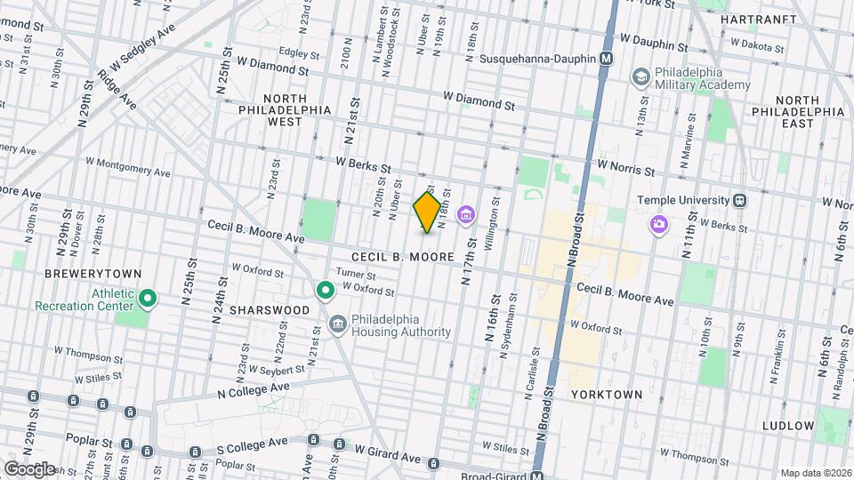 1719 N Gratz St Map and Location Details