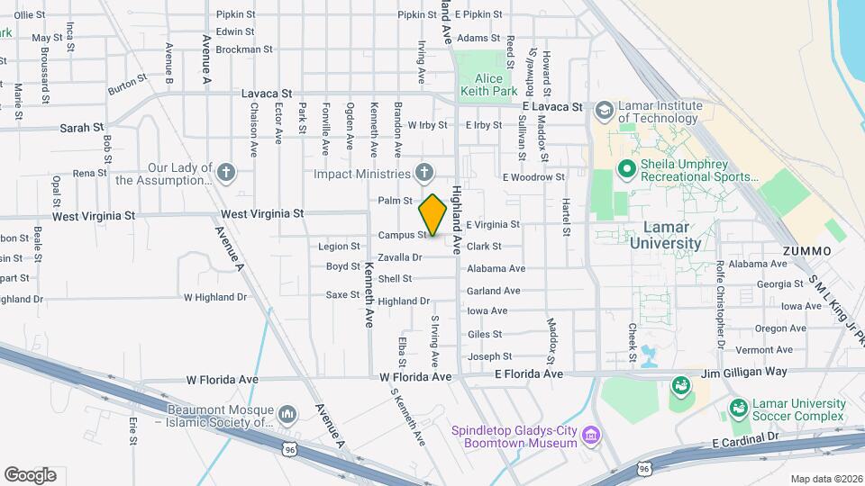 577 Campus St Map and Location Details