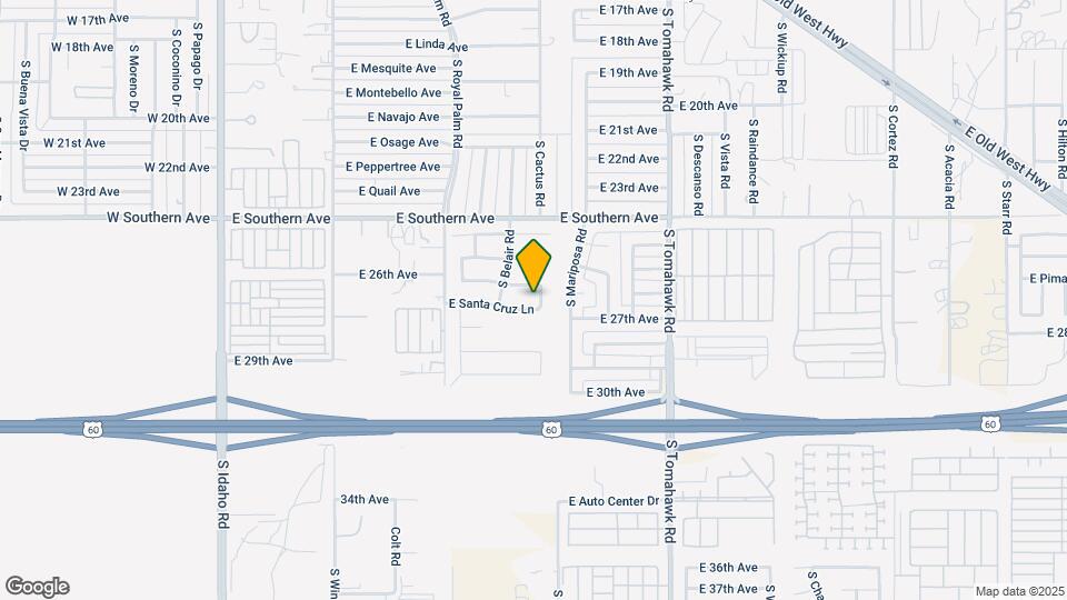 1086 E Santa Cruz Ln Map and Location Details