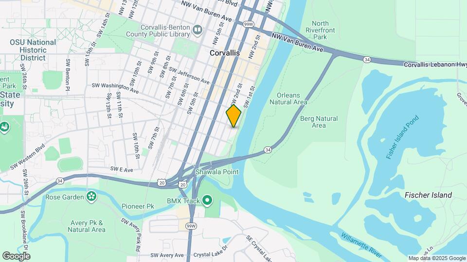 136 SW Washington Ave Map and Location Details