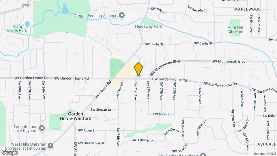 7045 SW Garden Home Rd Map and Location Details