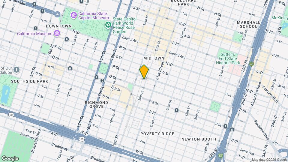 1612 20th St Map and Location Details