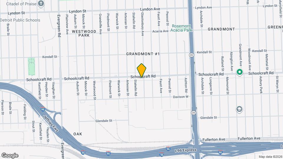 18711 Schoolcraft Rd Mapa y Detalles de la Ubicación