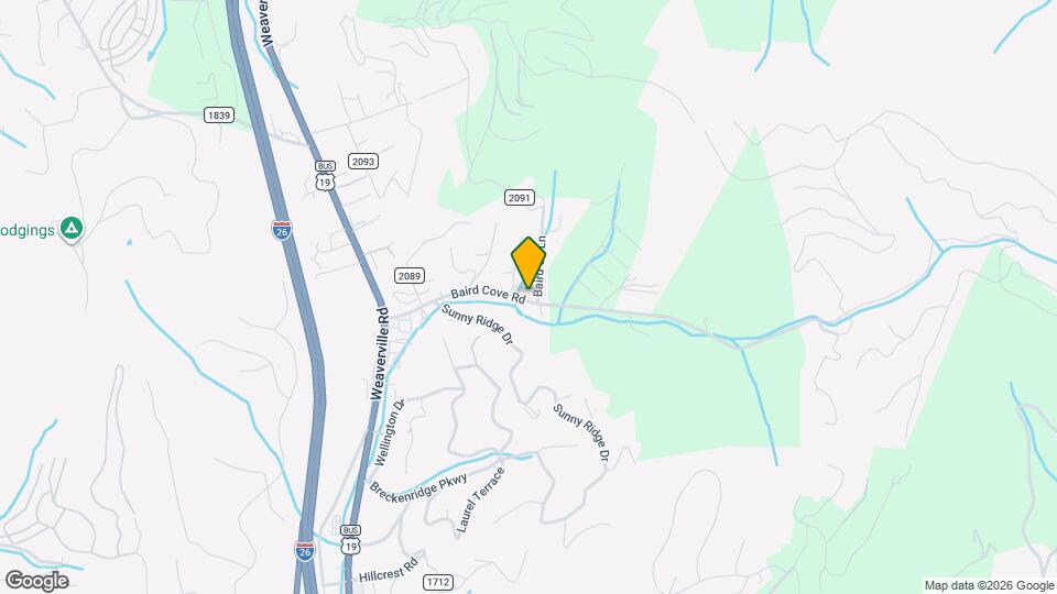 254 Baird Cove Rd, Unit Furnished N. Asheville Apartment Map and Location Details