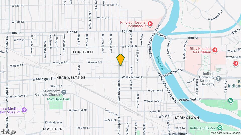 549 N Belmont Ave Map and Location Details