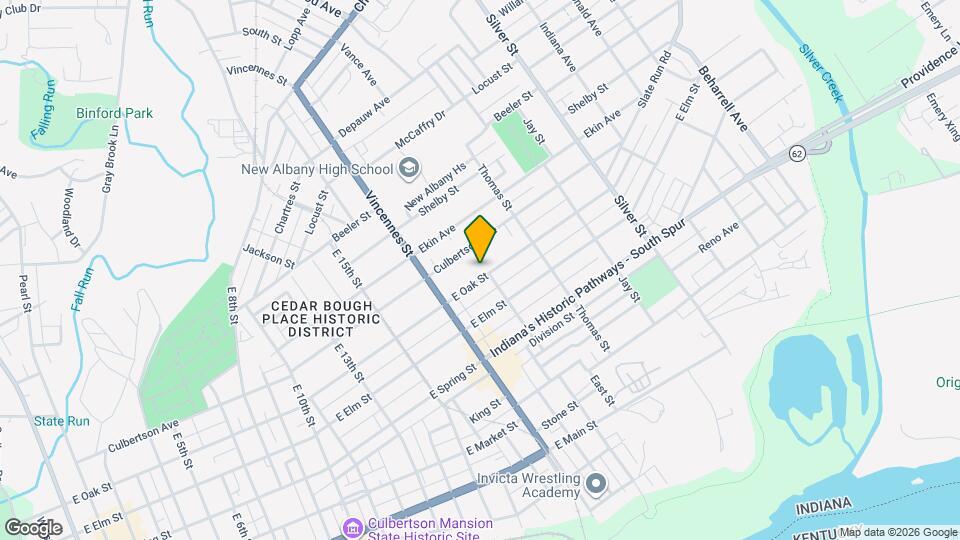 1747 E Oak St Mapa y Detalles de la Ubicación