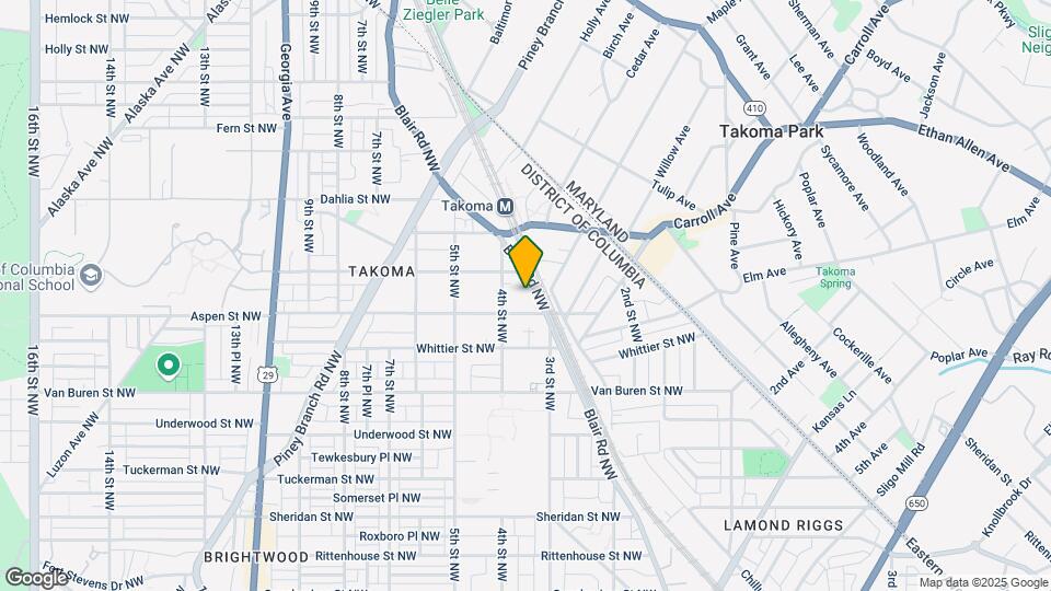 Takoma Village Cohousing Map and Location Details