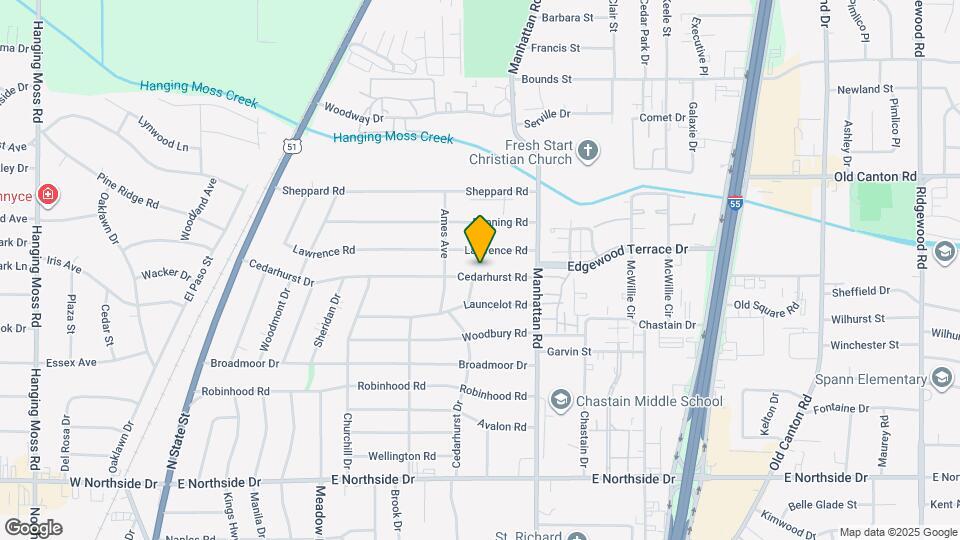 732 Cedarhurst Rd Map and Location Details