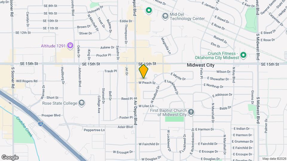 313 W Peach St Map and Location Details