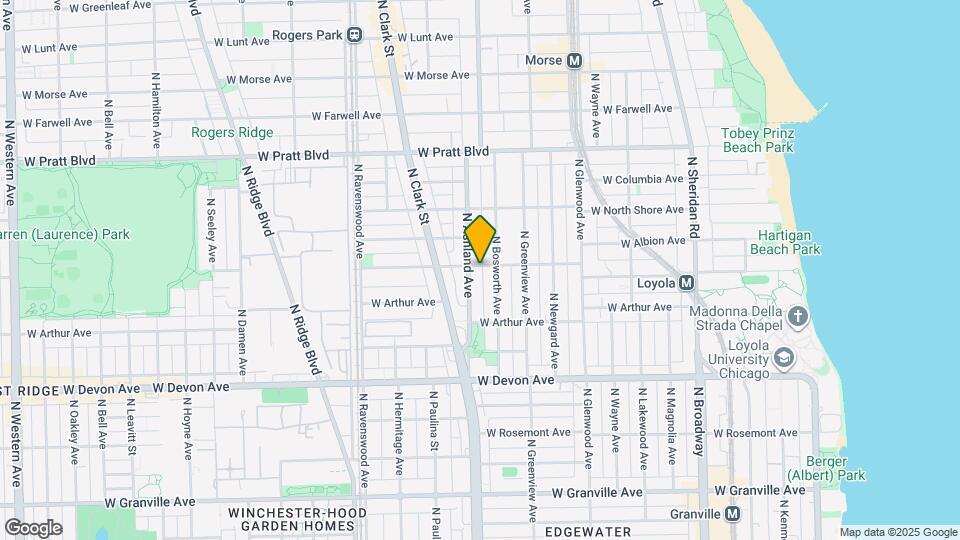 1551 W Albion Ave, Unit G Map and Location Details