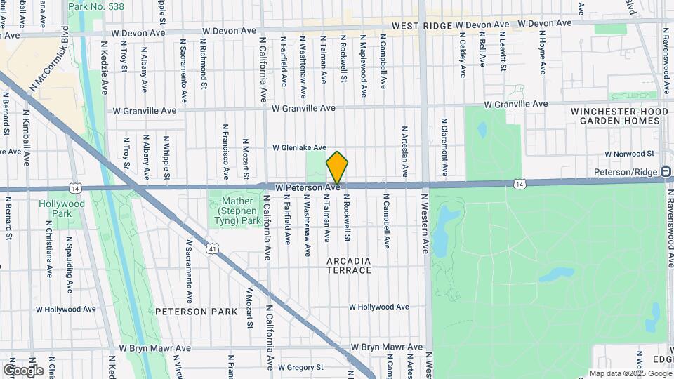 2611 W Peterson Ave Map and Location Details