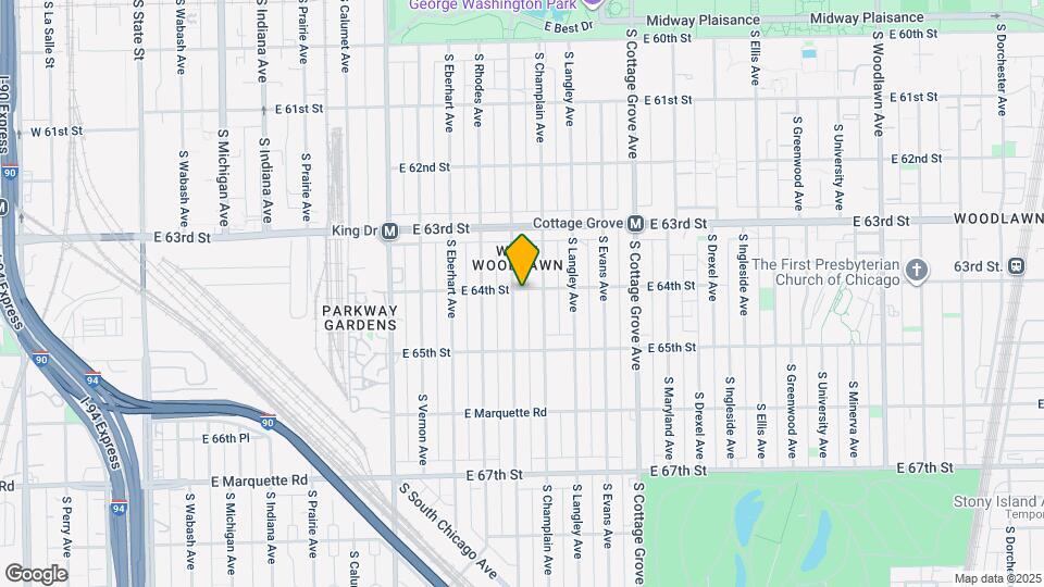 6401 S St Lawrence Ave Map and Location Details