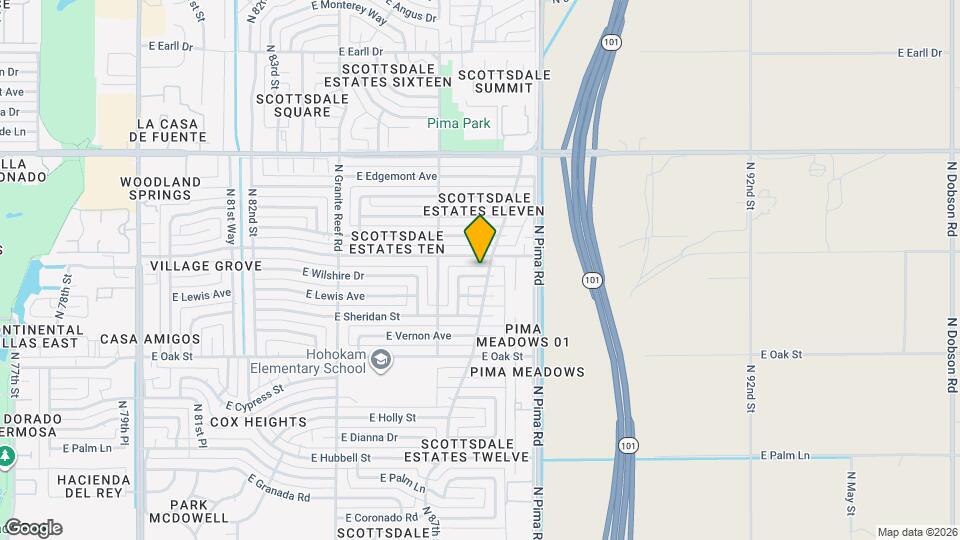 8640 E Wilshire Dr Map and Location Details