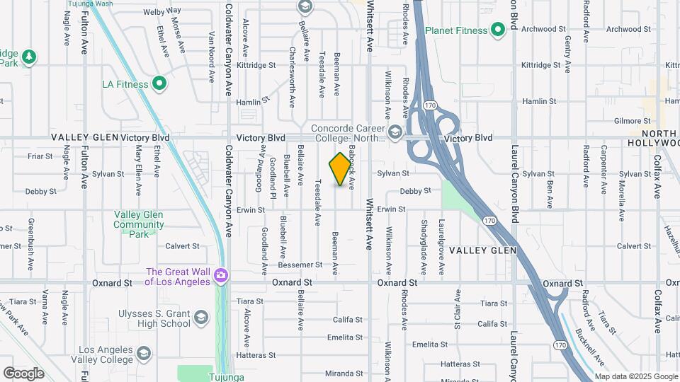 6230 Beeman Ave Map and Location Details