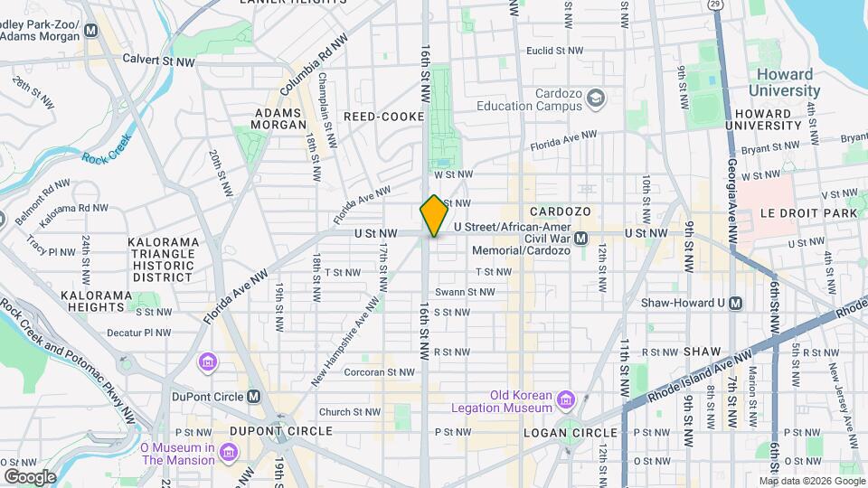 1929 16th St NW Map and Location Details