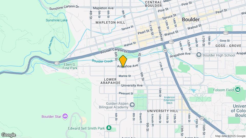 640 Arapahoe Ave Mapa y Detalles de la Ubicación