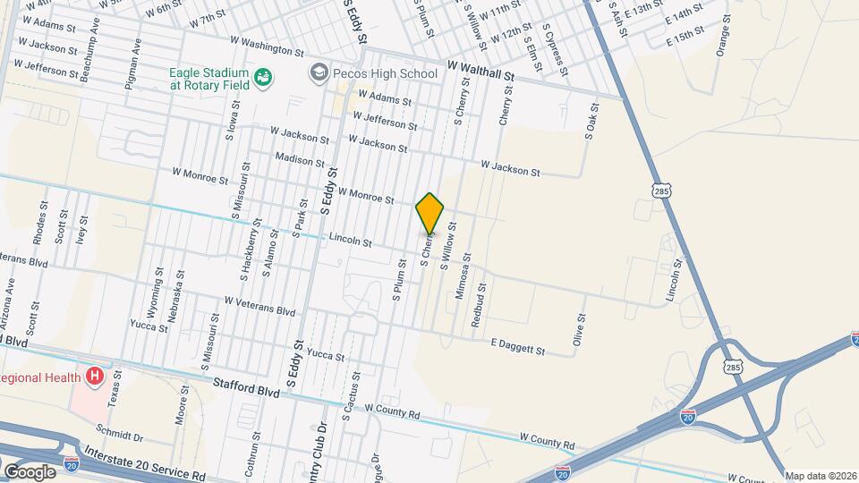 1632 S Cherry St Map and Location Details