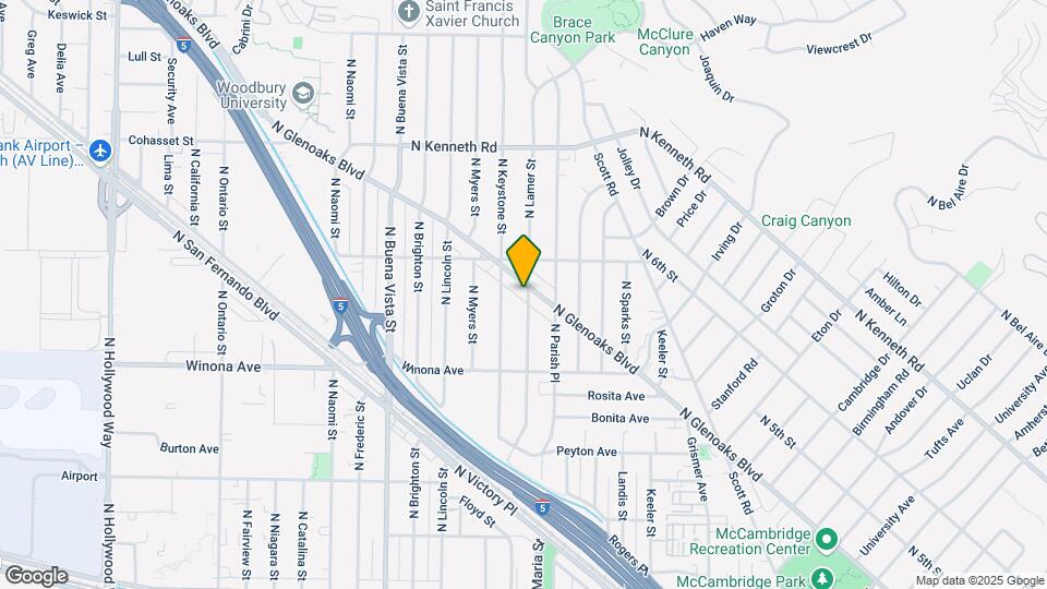 2601 N Glenoaks Blvd Mapa y Detalles de la Ubicación