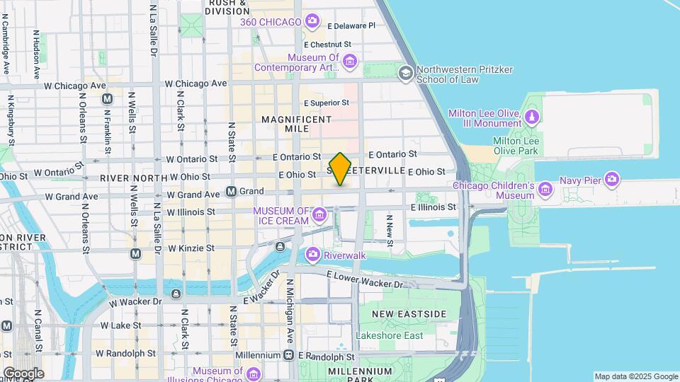 222 E Grand Ave Map and Location Details