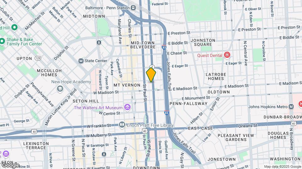 810 N Calvert St Map and Location Details
