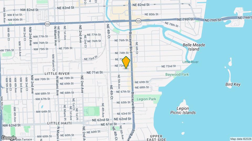 555 NE 71st St Map and Location Details