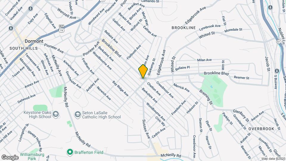 962 Brookline Blvd, Unit 2 Mapa y Detalles de la Ubicación