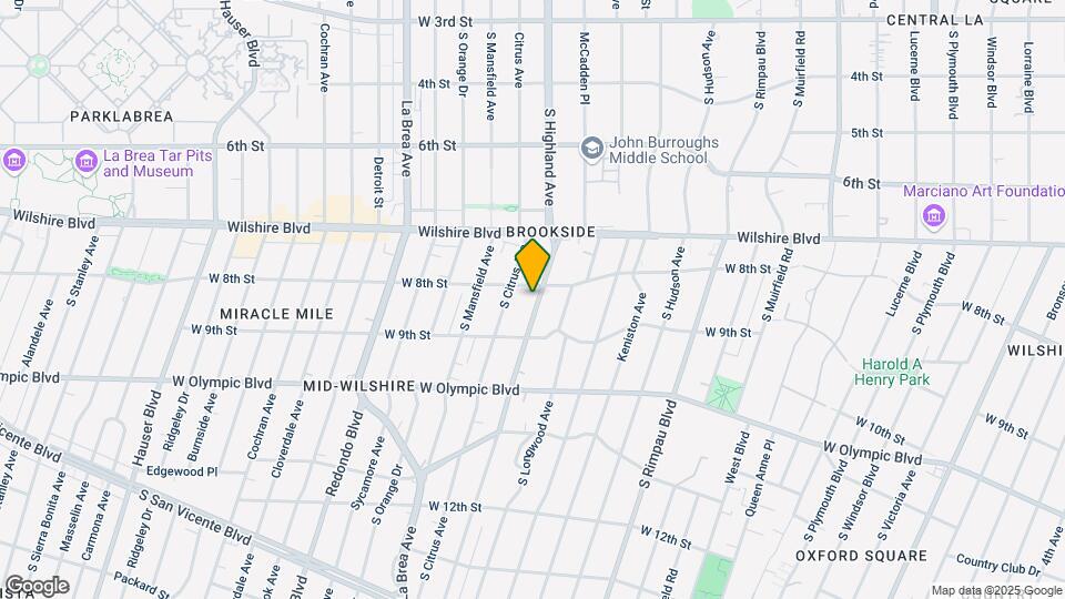 815 S Highland Ave Map and Location Details