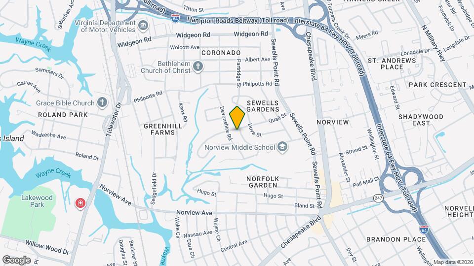 6395 Partridge St Map and Location Details