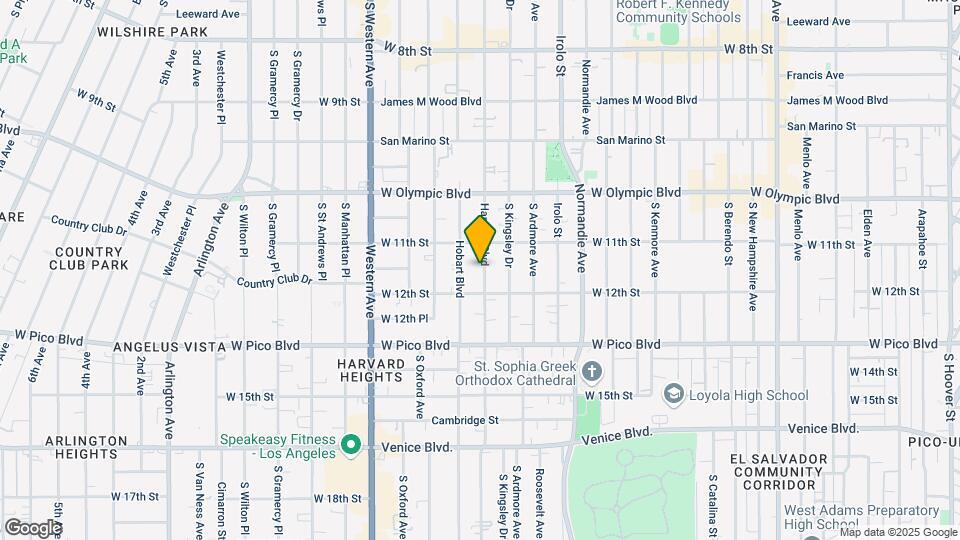 1129 S Harvard Blvd Map and Location Details