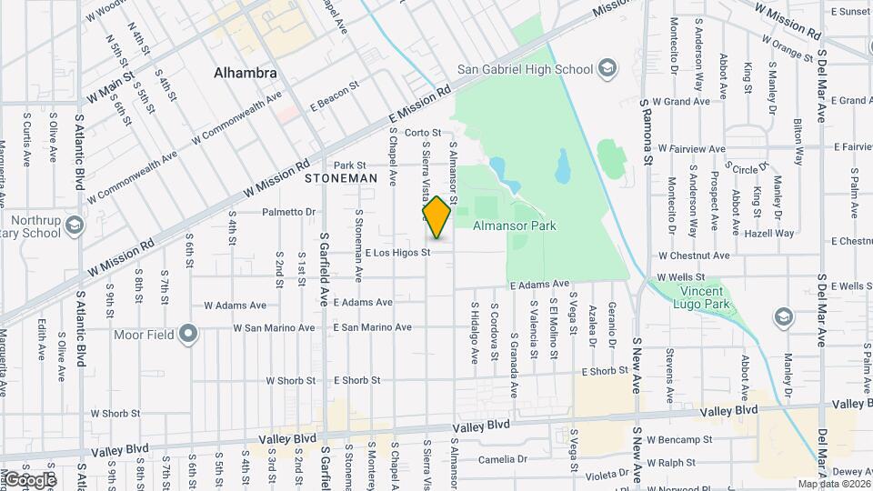 836 S Sierra Vista Ave Map and Location Details