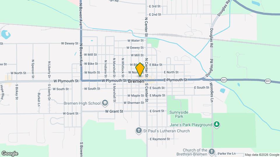 121 W Plymouth St Map and Location Details