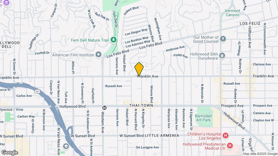 1855 N Kingsley Dr Map and Location Details