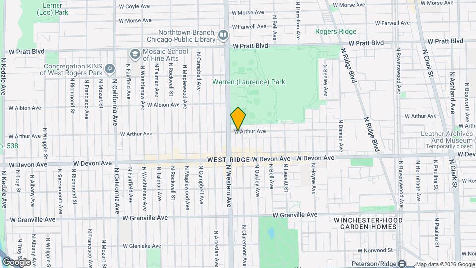 2331 W Arthur Ave, Unit 2E Map and Location Details