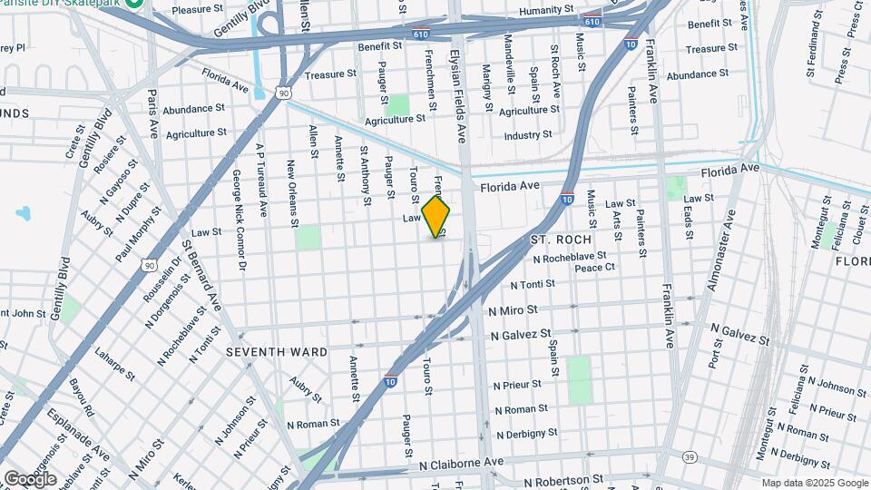 2150 N Dorgenois St Map and Location Details