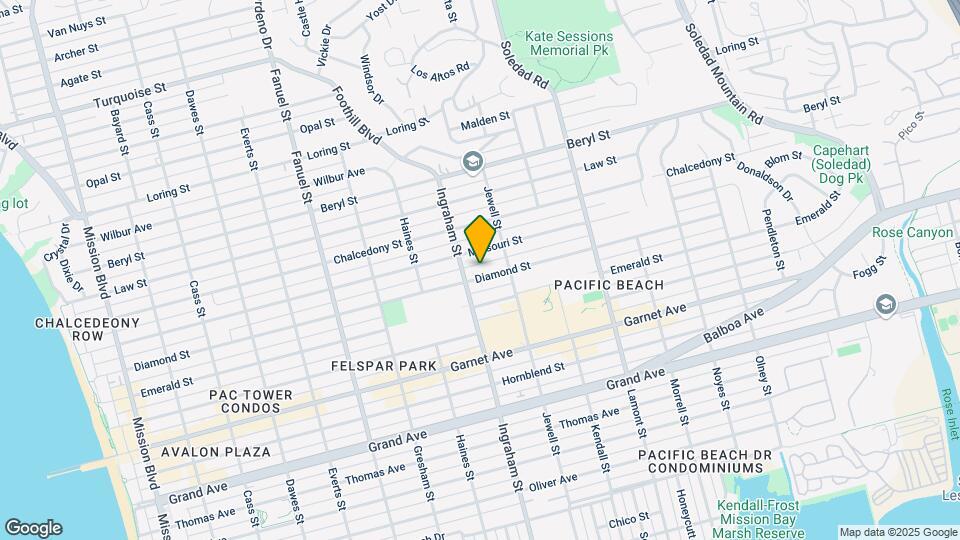 1634 Diamond St Map and Location Details