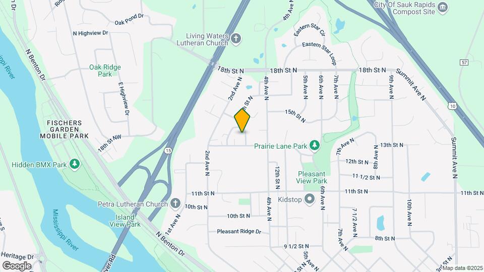 1361 13th Street Cir Map and Location Details