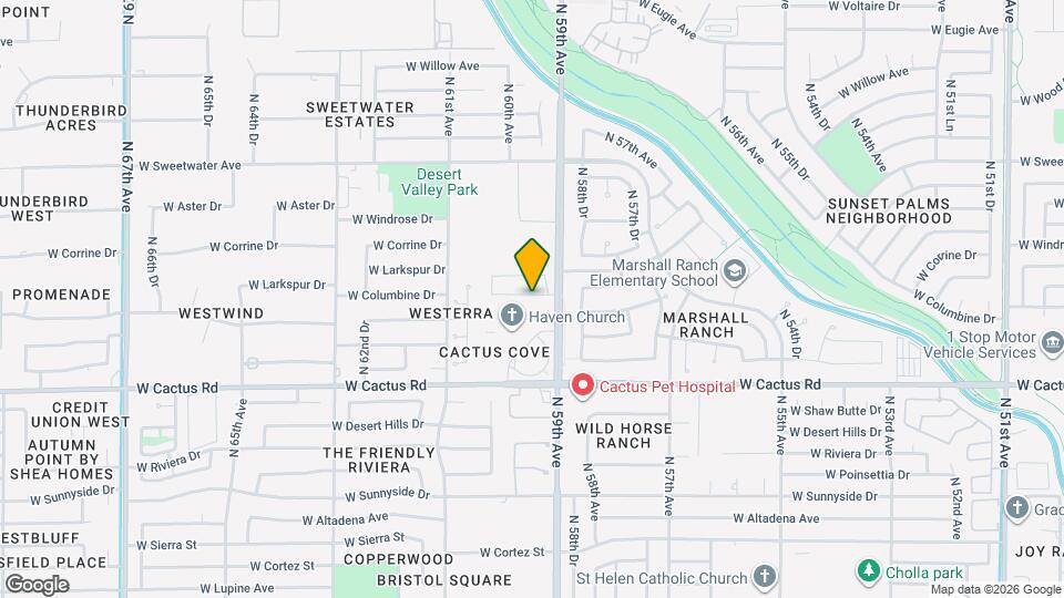 5925 W Columbine Dr Mapa y Detalles de la Ubicación