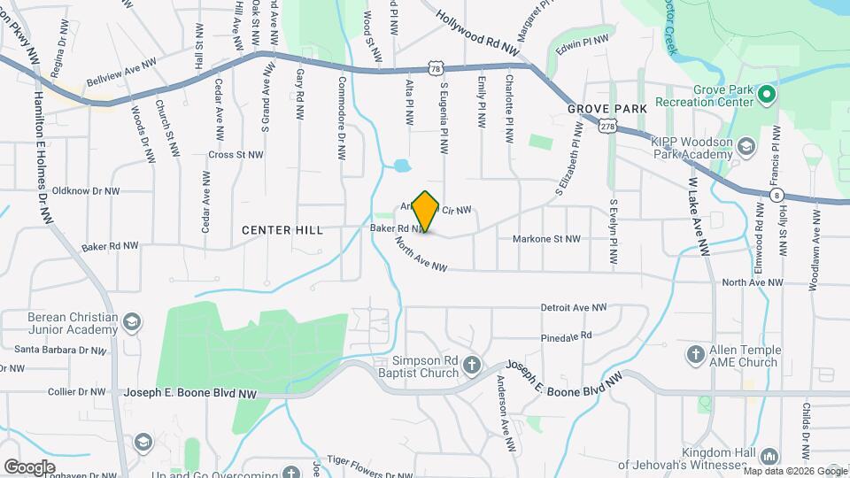 2052 Baker Rd NW Map and Location Details