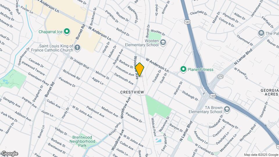 7709 Woodrow Ave Map and Location Details