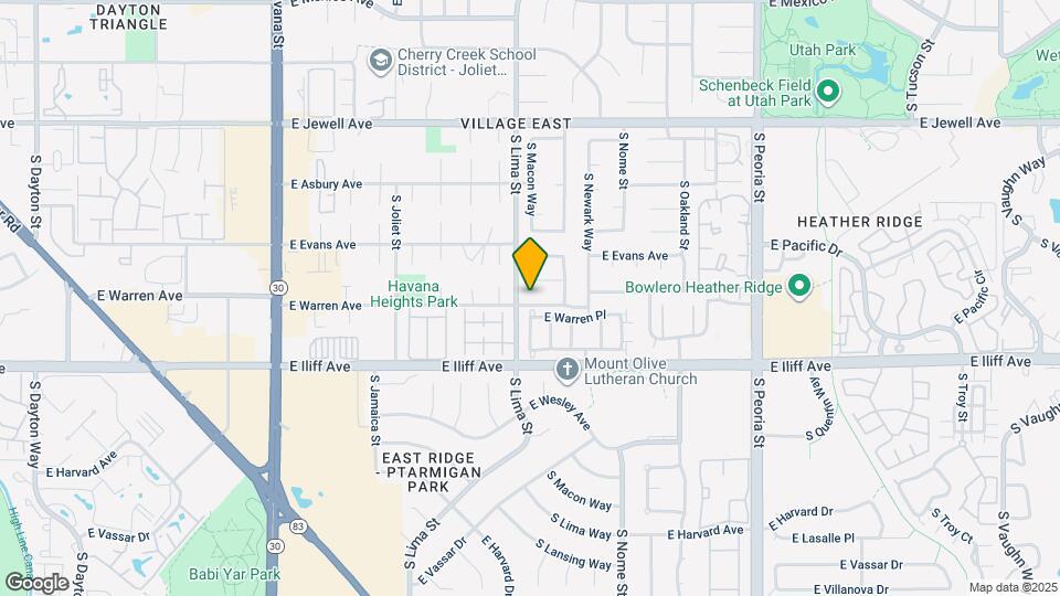 11333 E Warren Ave Map and Location Details