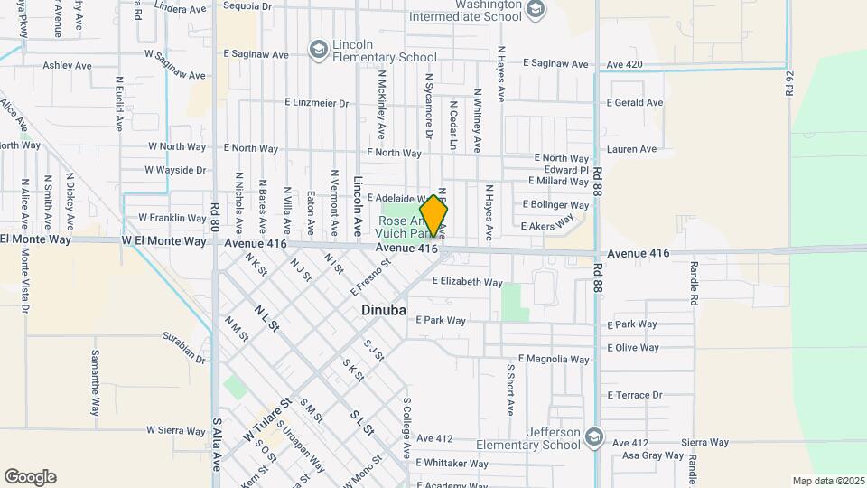 1007 E El Monte Way Map and Location Details