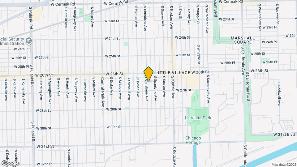 2633 S Christiana Ave Map and Location Details